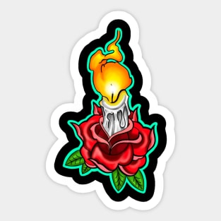 Fire rose Sticker